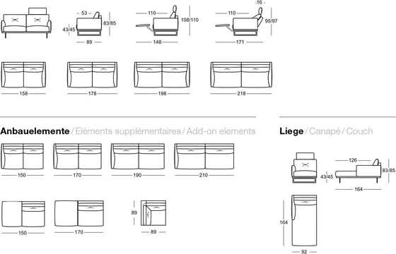 Intertime Weibelweibel kleines Sofa Mellow Designmöbel Sauerland Möbel Zeppenfeld Olpe Stoffsofa Ledersofa