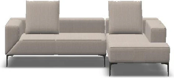 Bild zeigt das Jori Longueville Landscape Loungesofa in hochwertiger Stoff- oder Lederausführung, mit klarer Linienführung, modularer Form und verstellbaren Armlehnen – luxuriöses Sofa für modernes Wohnen mit Komfort und Designanspruch.
