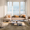 Jori Loungesofa, Ecksofa Longueville Landscape JR-8180 Stoff Bembebis verschiedene Größen