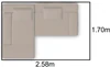 Jori Loungesofa, Ecksofa Longueville Landscape JR-8180 Stoff Bembebis verschiedene Größen