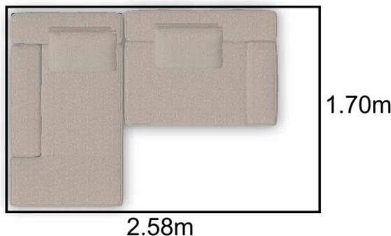 Jori Loungesofa, Ecksofa Longueville Landscape JR-8180 Stoff Bembebis verschiedene Größen