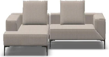 Bild zeigt das Jori Longueville Landscape Loungesofa in hochwertiger Stoff- oder Lederausführung, mit klarer Linienführung, modularer Form und verstellbaren Armlehnen – luxuriöses Sofa für modernes Wohnen mit Komfort und Designanspruch.