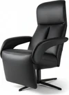 JORI JR-7960 Symphony Monomove Medi Relaxsessel in Nappaleder schwarz mit 4-Stern-Fuß seilicher Blick