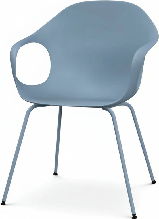 Elephant Chair – Front, Polyurethan Pulverblau (PO12), 4-Fuß