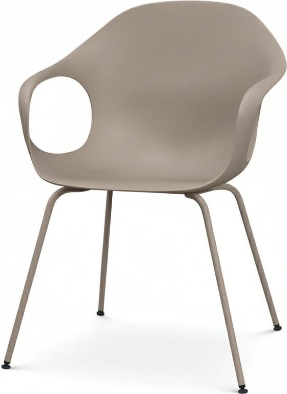 Elephant Chair – Front, Polyurethan London Grau (PO11), 4-Fuß