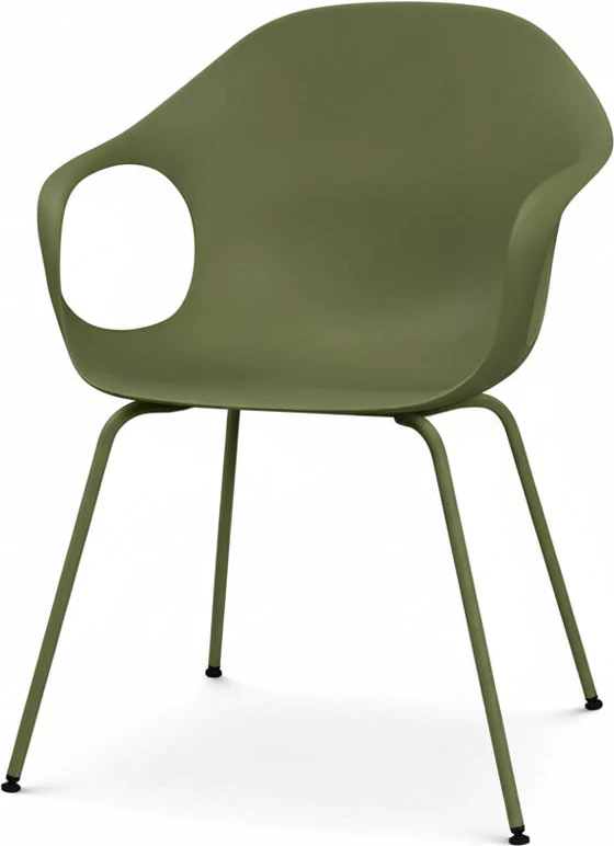 Elephant Chair – Front, Polyurethan Olivgrün (PO08), 4-Fuß