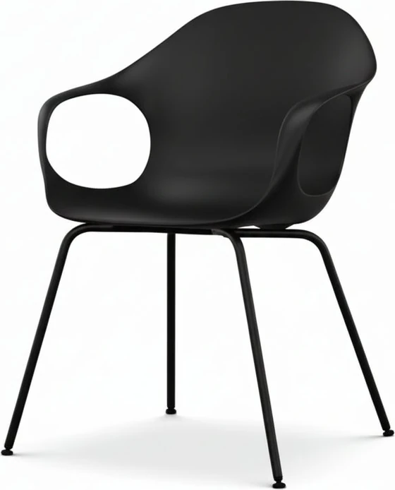 Elephant Chair – Front, Polyurethan Schwarz (PO03), 4-Fuß