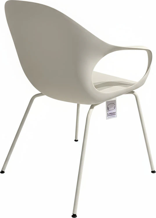 Elephant Chair – Rückansicht, Polyurethan Weiß (PO01), 4-Fuß weiß