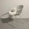 Elephant Chair – 3/4-Ansicht links, Polyurethan Weiß (PO01), 4-Fuß weiß