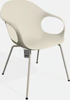 Elephant Chair – Frontansicht, Polyurethan Weiß (PO01), 4-Fuß weiß