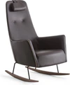 Rockingchair Schaukelstuhl Valentina, Esche sepia Kufen, gemütlicher Designstuhl von Dema