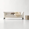 Dema Einzelsofa Ottomanne 215 cm mit Bocker und Dekokissen