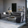DEMA Ottomanne Sofa in modernem Wohnambiente grau