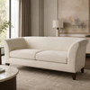 DEMA creme beige in warmer Wohnumgebung Ottomanne
