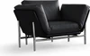Modernes DEMA Rataplan Ledersofa 110cm in Schwarz in hochwertiger Wohnumgebung von Möbel Zeppenfeld