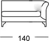 Ersatzbezug, Neubezug für Dema Dormeuse Ottomanne 140 cm, AL rechts Ottomanne DEMA Dormeuse durchgehender Sitz Husse Neubezug Sondrpreis Schnäppchen