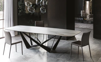 Cattelan Italia Esstisch Skorpio Platte golden Calacatta matt Designmöbel Sauerland Möbel Zeppenfeld Olpe