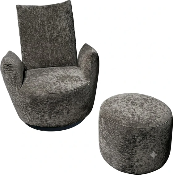 Bullfrog BLOBB 1008 – Schaukelsessel udn Hocker | 360° drehbar, Design