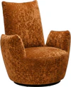 Bullfrog Blobb 1008 Schaukelsessel im changierenden Veloursstoff Boheme 1608/24 kupfer mit kissiger Polsteroptik und Schaukelfunktion