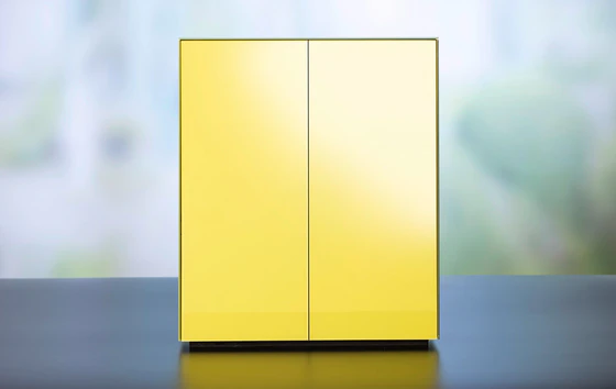 Scholtissek Geschirrschrank Novus gelb Frontansicht