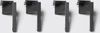 Piure Nex Pur Box Eckfuß 4er-Set 1577418 – schwarze Metallfüße für modernes, leichtes Möbeldesign