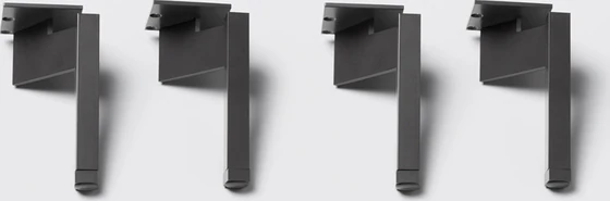Piure Nex Pur Box Eckfuß 4er-Set 1577418 – schwarze Metallfüße für modernes, leichtes Möbeldesign