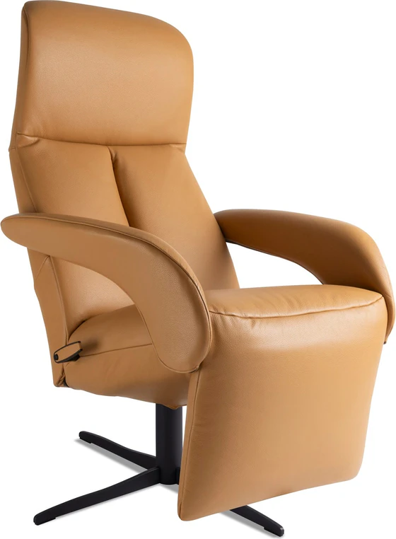 Jori Symphony JR-7960 Relaxsessel in Leder Celia oro Ausführung Monomove 4-Stern-Fuß gewellt in Schwarz