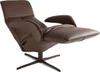 Jori Symphony JR-7960 Relaxsessel in Leder Celia trufo (dunkelbraun), Ausführung Monomove 4-Stern-Fuß gewellt in Schwarz