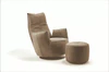 Bullfrog Blobb Deluxe Relaxsessel mit Hocker – ergonomischer Ledersessel mit Drehfunktion