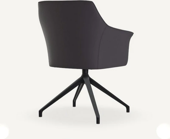 Rückansicht des Leolux Drehstuhls Mara Cruz mit elegantem Design und stabilem Drehgestell