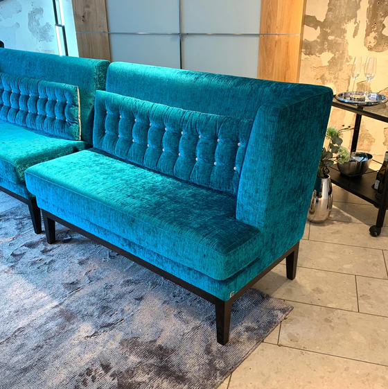 BW Polo Dining – Wendekissen in Blau/Silbergrau, Detail