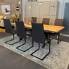 Bacher KAMA Stuhlgruppe 6er Set Leder dunkelbraun Freischwinger ohne Armlehnen