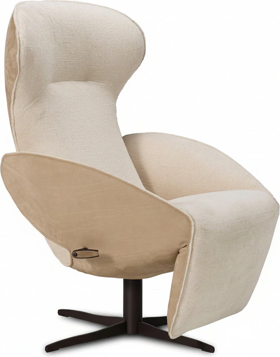 Jori Relaxsessel Daydreamer JR-7450 ltd. Edition Arctic: Arctic: Rücken Nubuk Cream, Sitzfläche Mumble 02 Gesso, Gestell Pulverbeschichtet bronze