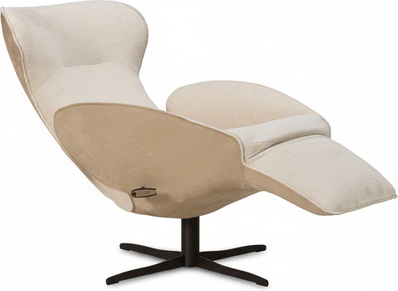 Jori Relaxsessel Daydreamer JR-7450 ltd. Edition Arctic: Arctic: Rücken Nubuk Cream, Sitzfläche Mumble 02 Gesso, Gestell Pulverbeschichtet bronze