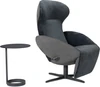 Jori Relaxsessel Daydreamer JR-7450 ltd. Edition Ocean: Rücken Nubuk Antrazit, Sitzfläche Stoff Mumble 12 Oltremare Gestell pulverbeschichtet graphitgrau