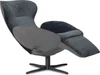 Jori Relaxsessel Daydreamer JR-7450 ltd. Edition Ocean: Rücken Nubuk Antrazit, Sitzfläche Stoff Mumble 12 Oltremare Gestell pulverbeschichtet graphitgrau