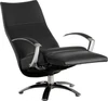 Jori Relaxsessel JR-3760 Brainbuilder in Größe Medi oder Maxi, schwarzes Leder Cavila Black, Aluminiumgestell poliert