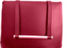 JORI Nackenkissen elliptisch 36 cm für Relaxsessel, Leder Celia Cherry, Gegengewicht Alu/Edelstahl