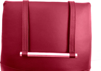 JORI Nackenkissen elliptisch 36 cm für Relaxsessel, Leder Celia Cherry, Gegengewicht Alu/Edelstahl