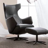 Sitting Vision AERA Relaxsessel Signa AERA TR-1005 mit Hocker – Vollleder Runner, eleganter Sternfuß