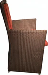 Detail Lloyd-Loom-Geflecht am Sessel 175, dunkelbraun