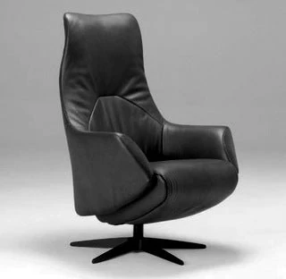 AERA Signa 165 – Frontansicht, Leder Runner in Wunschfarbe, 5-Stern-Fuß 32 schwarz