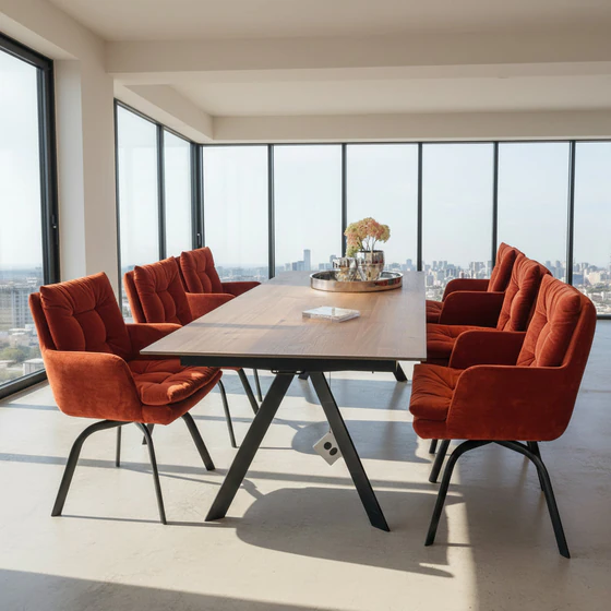 IP Design SOULMATE DINING – Stuhl oder Armlehnstuhl, fest oder drehbar (ovalrohr schwarz) - Möbelhaus H. Zeppenfeld GmbH