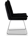 IP Design Soulmate Dining Stuhl ohne Armlehne City Velvet schwarz seite