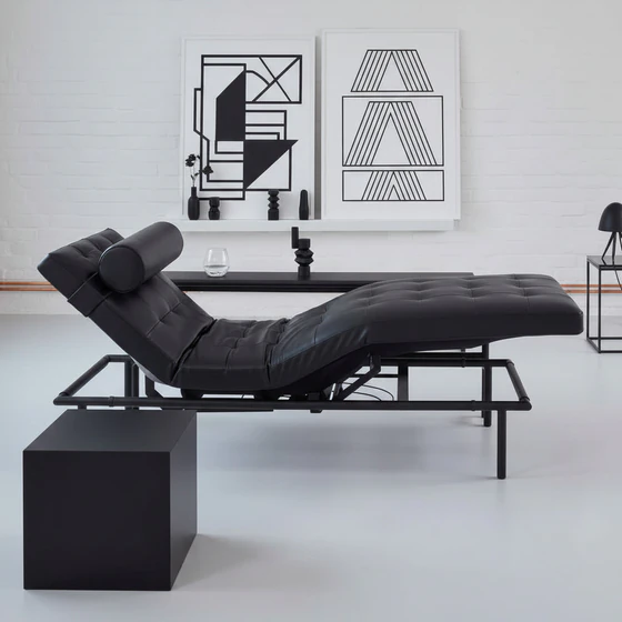 IPDesign Daybed Campus (Deluxe) & Zubehör – Leder Galaxy schwarz, glatt oder Steppung - Möbelhaus H. Zeppenfeld GmbH