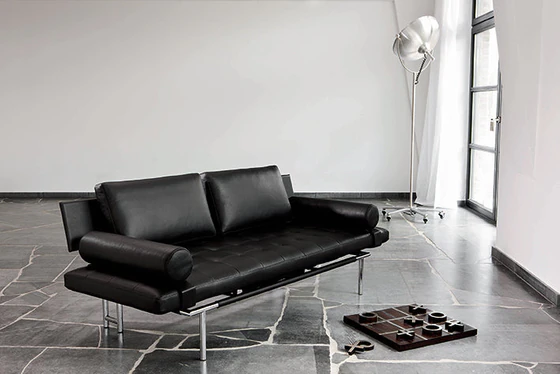 IPDesign Daybed Campus (Deluxe) & Zubehör – Leder Galaxy schwarz, glatt oder Steppung - Möbelhaus H. Zeppenfeld GmbH