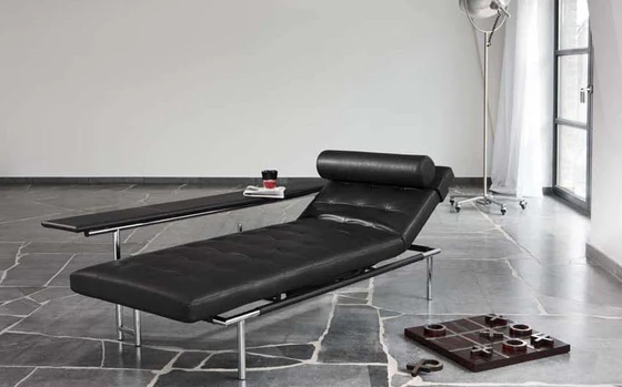 IPDesign Daybed Campus (Deluxe) & Zubehör – Leder Galaxy schwarz, glatt oder Steppung - Möbelhaus H. Zeppenfeld GmbH