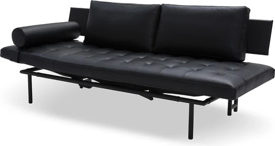 Daybed, Relaxliege Campus von IP Design, Leder schwarz