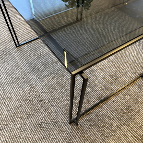 Bacher MINERO Couchtisch Glas Grigio