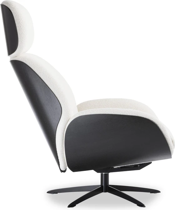 IP Design Trinity – Relaxsessel Leder Galaxy | stufenlos bis Liegeposition, integrierte Beinauflage, Holzschale - Möbelhaus H. Zeppenfeld GmbH